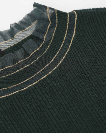 Emerald Bloom Knit Top