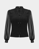 Orchid Buttoned Lace Top