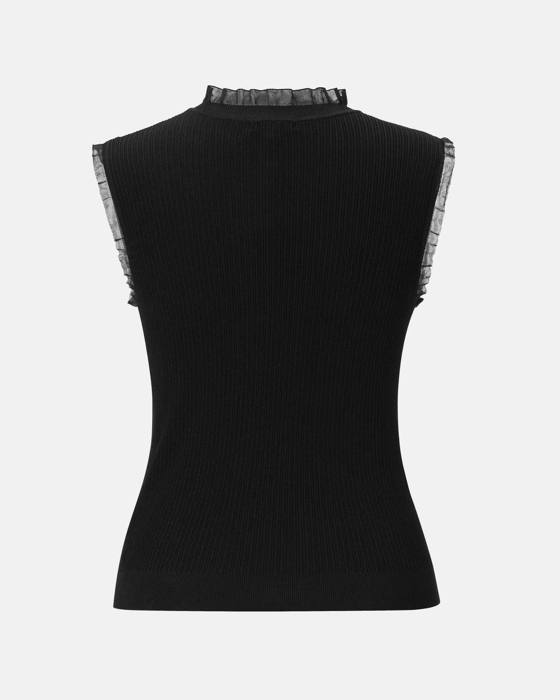 Lace Trim Knit Top