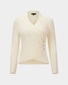Ivory Draped Knit Top