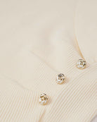Ivory Draped Knit Top