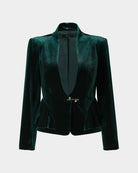 Bamboo Accent Velvet Blazer