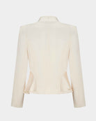 Ivory Bamboo-Clasp Blazer