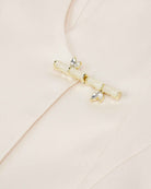 Ivory Bamboo-Clasp Blazer