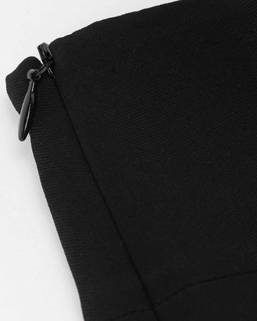 Black Fish-Tail Midi Skirt
