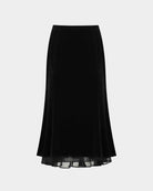 Silk-Blend Midi Skirt