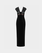 Phoenix Embroidered Gown with Pleated Shoulders - Sussiland