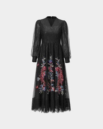 Phoenix Embroidered Dress