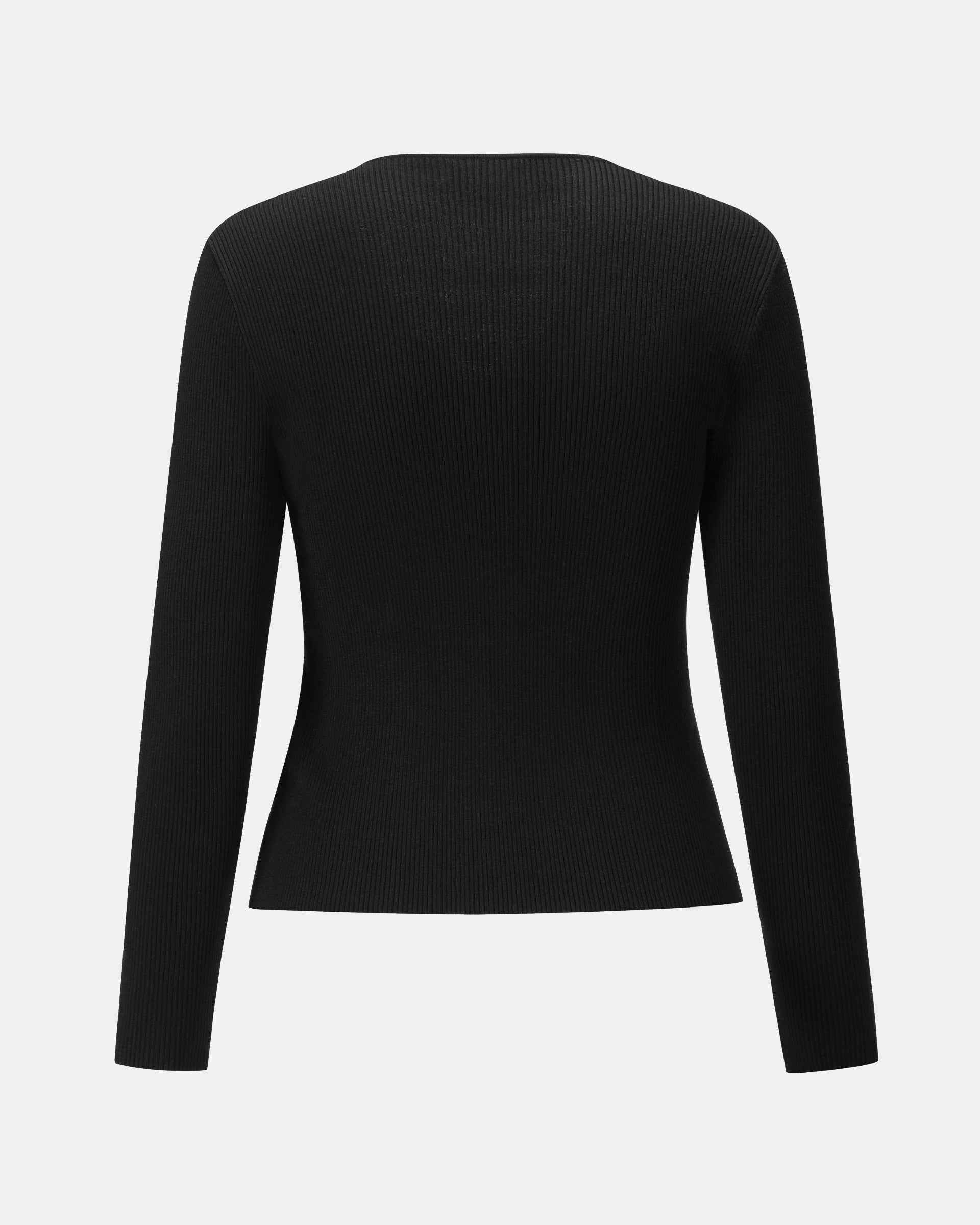 Noir Wrap-Around Knit Top
