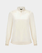 Lustre Satin Double-Layer Blouse