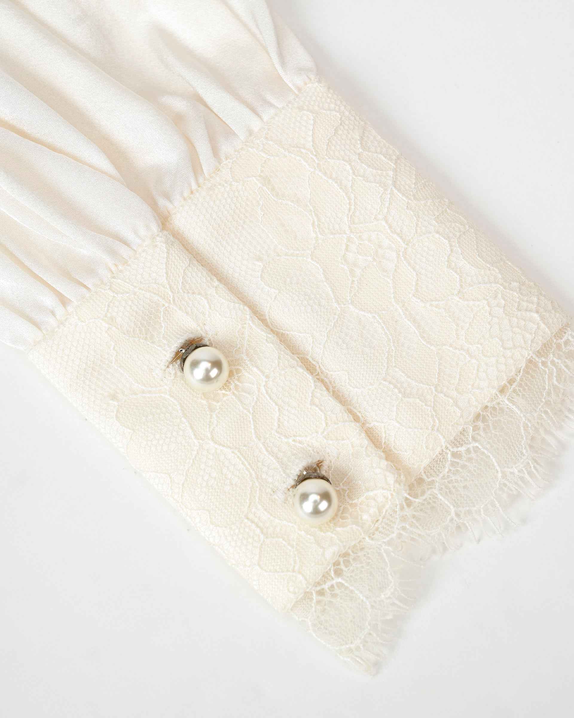 Lustre Satin Double-Layer Blouse