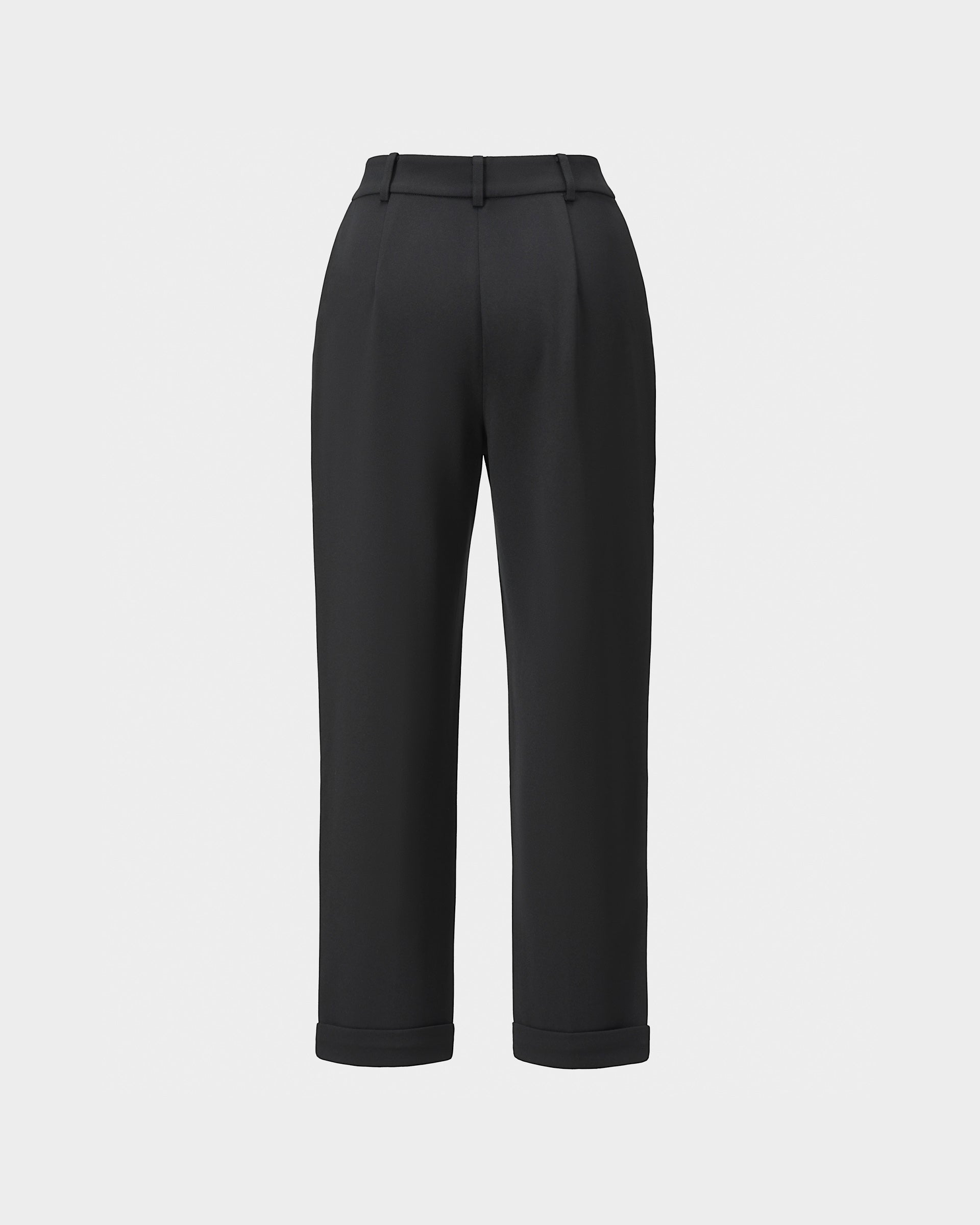 Navy Cropped Tapered Trousers - Sussiland