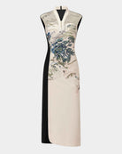 Riverscape Embroidered Midi Gown