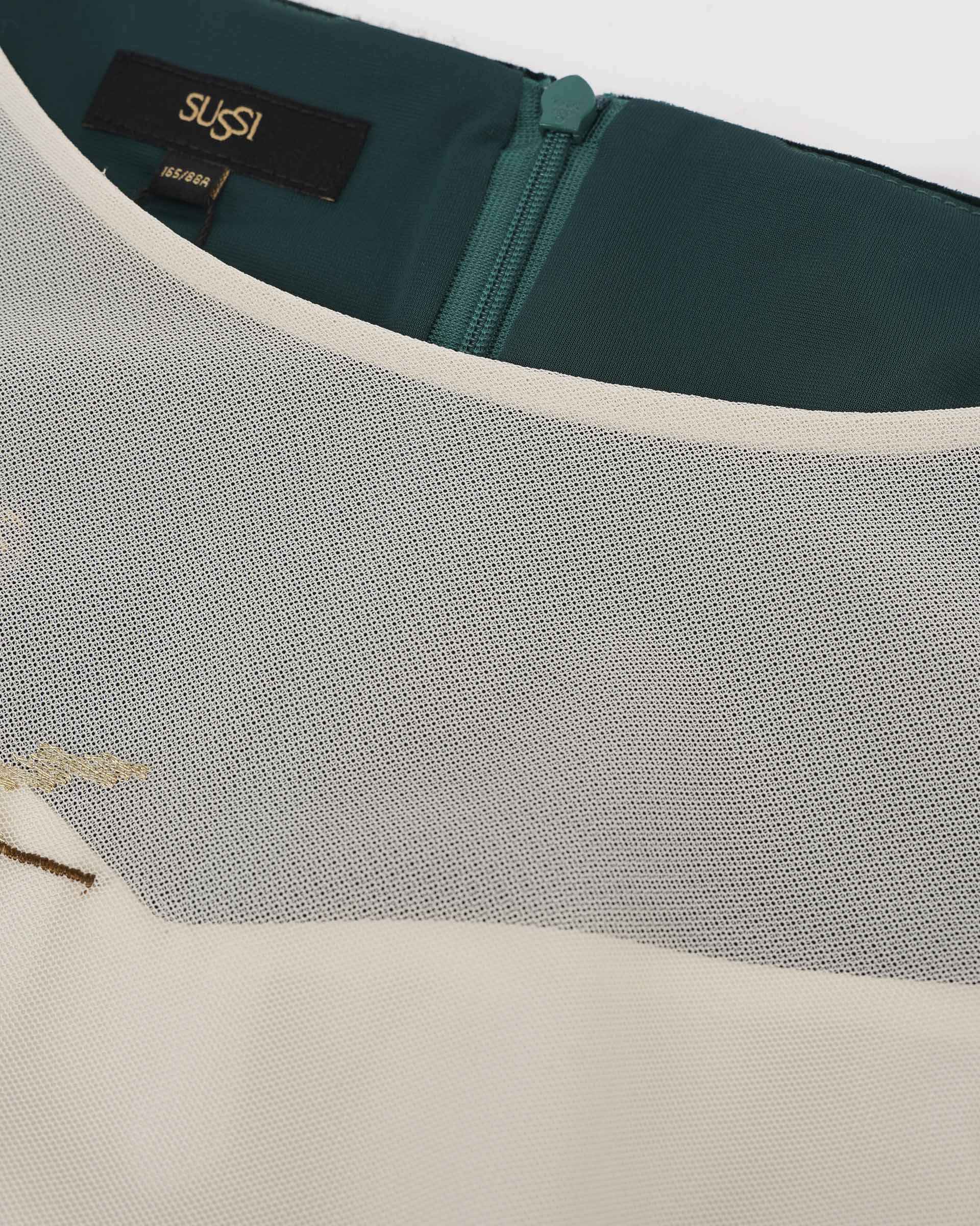 Riverscape Embroidered Sheath Dress