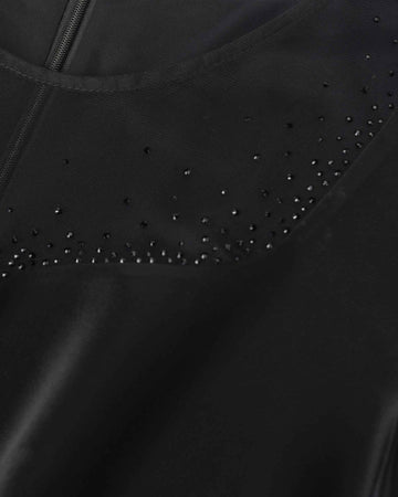 Black Textured Midi Dress