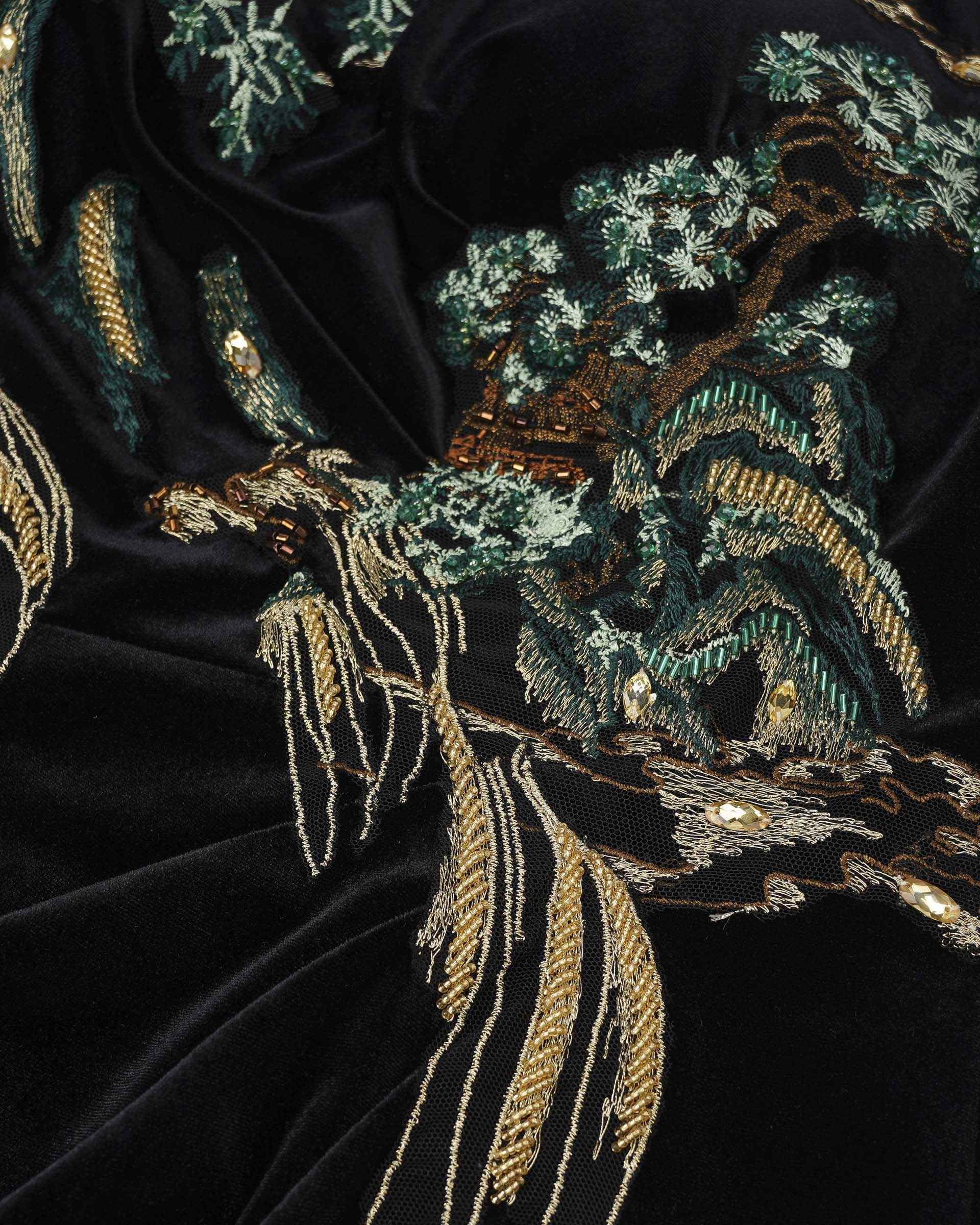 Riverscape Embroidered Midi Dress