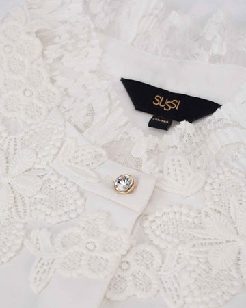 Refined Lace-Detail Blouse