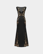 Embroidered High-Waist Gown