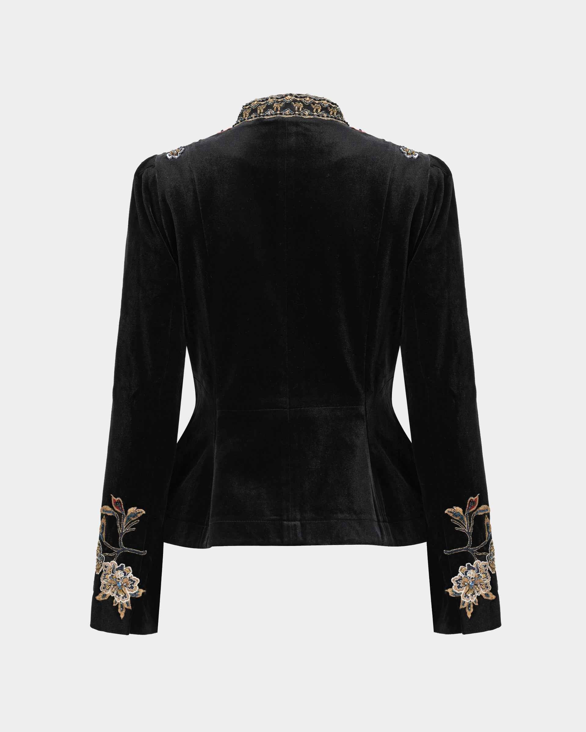 Embroidered High-Waist Blazer
