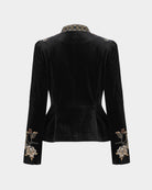 Embroidered High-Waist Blazer