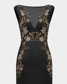 Embroidered High-Waist Gown