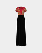 Chang'an Splendor Contrast Color Embroidered Gown - Sussiland