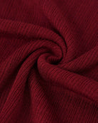 Burgundy Petal-Collared Knit Top