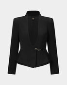 Noir Bamboo-Clasp Blazer