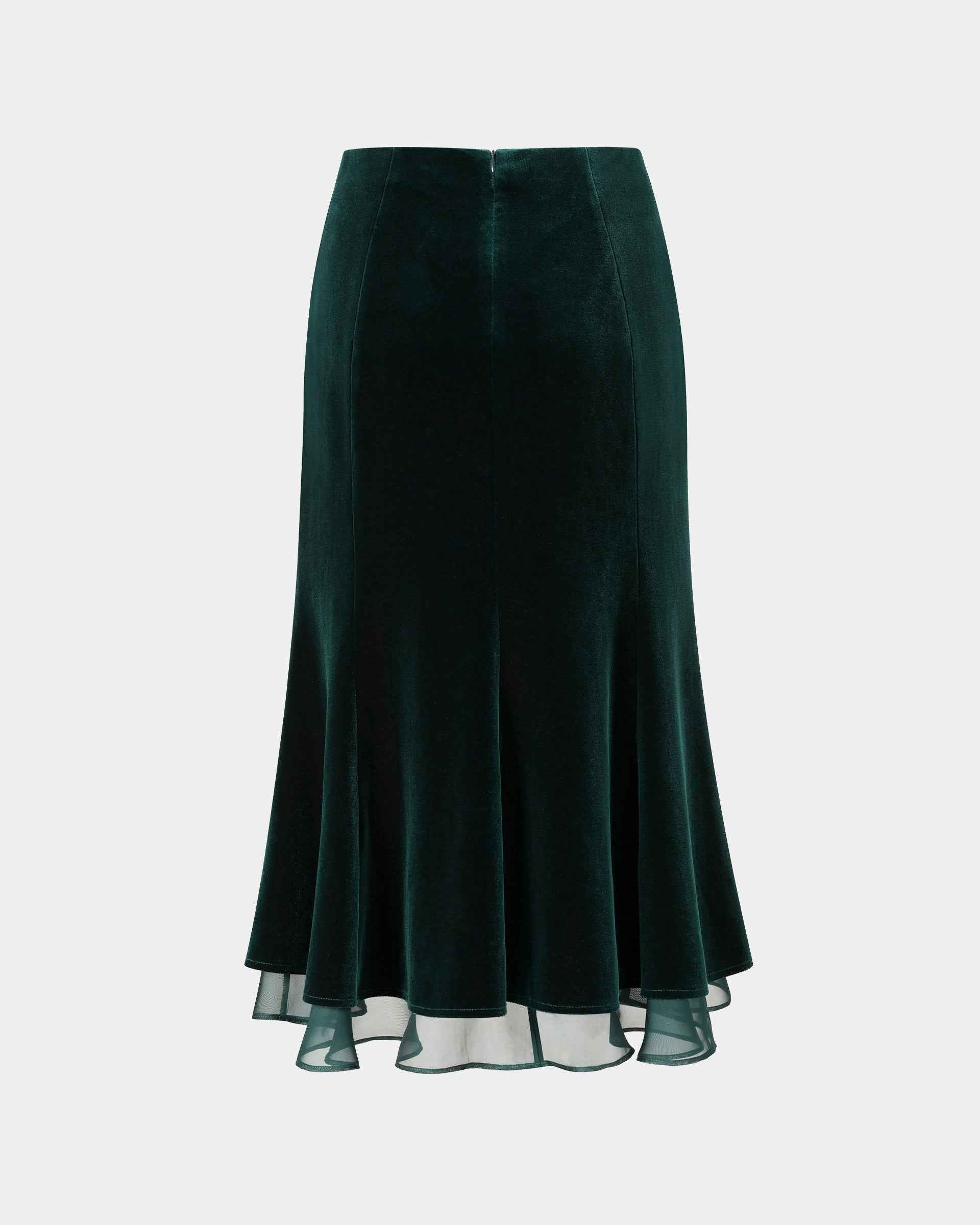 Velvet Midi Skirt