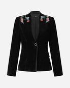 Prosperity Embroidered Velvet Blazer