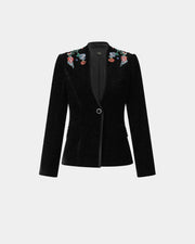 Prosperity Embroidered Velvet Blazer