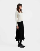 Ivory Draped Knit Top