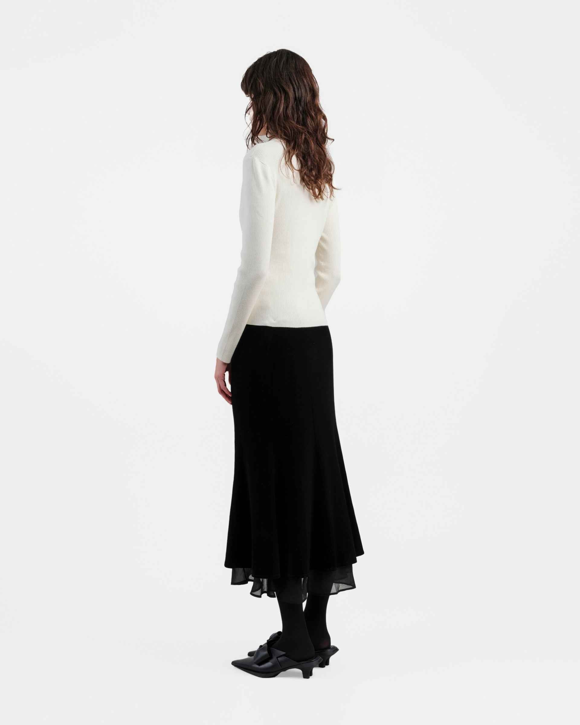 Ivory Draped Knit Top