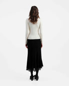 Ivory Draped Knit Top