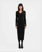 Black Tailored Pencil Skirt