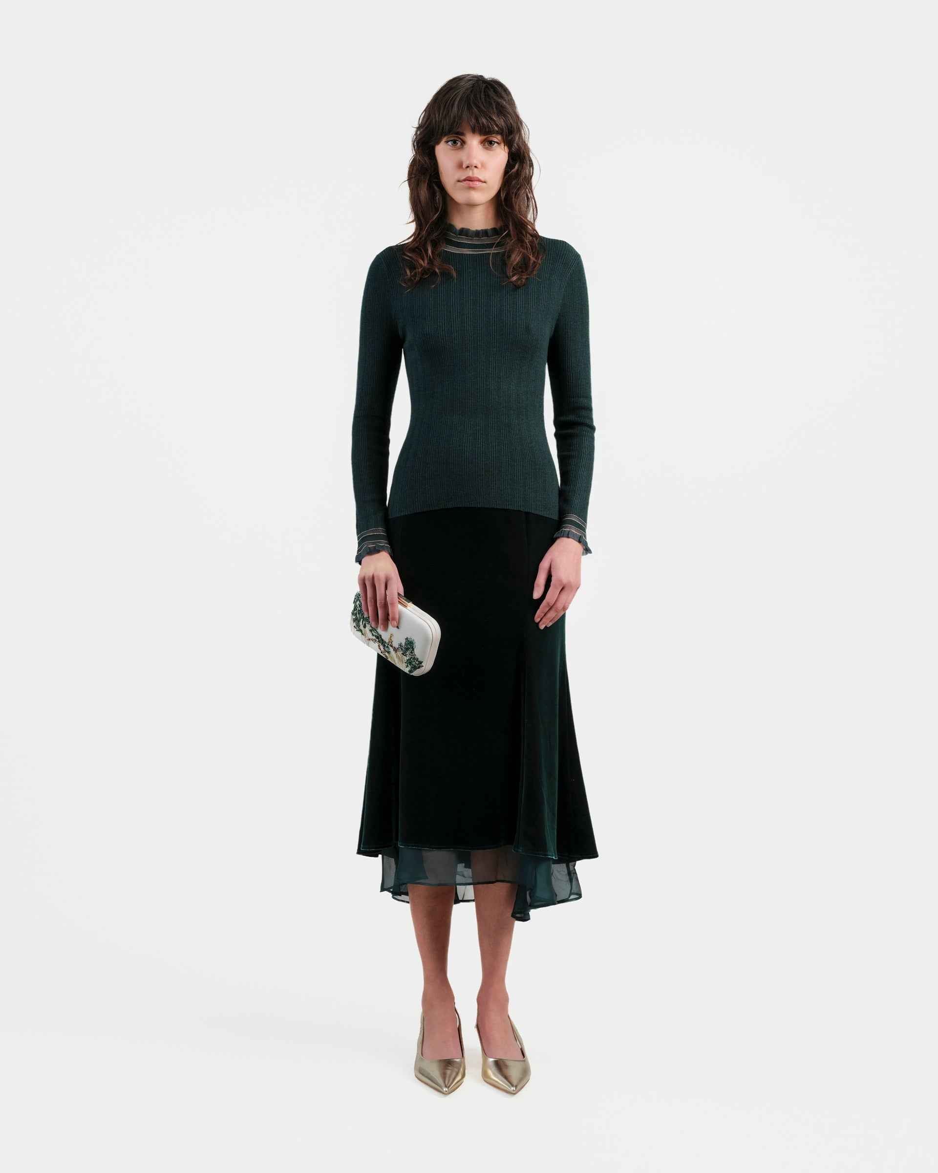 Velvet Midi Skirt