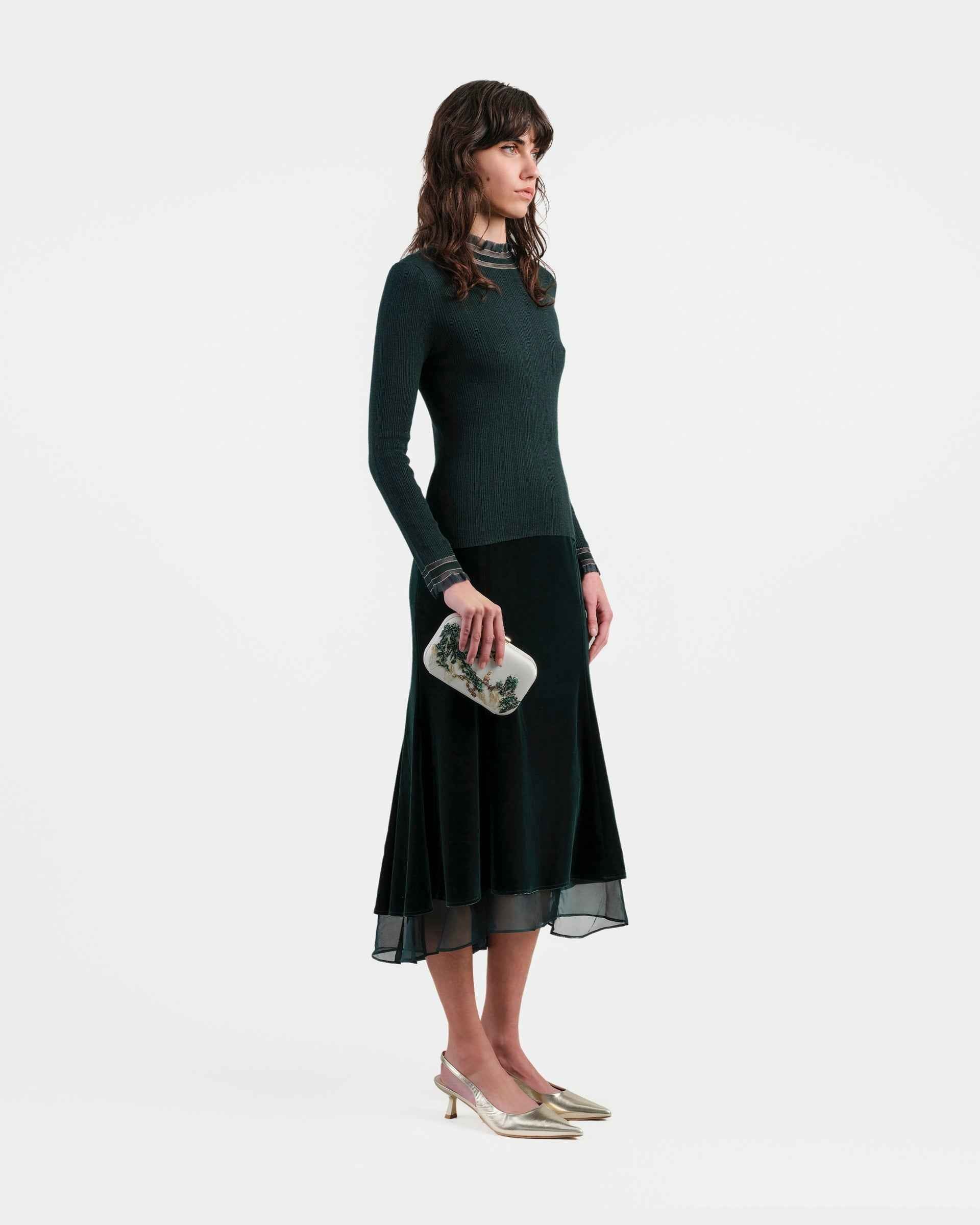Velvet Midi Skirt