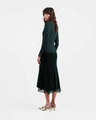 Velvet Midi Skirt