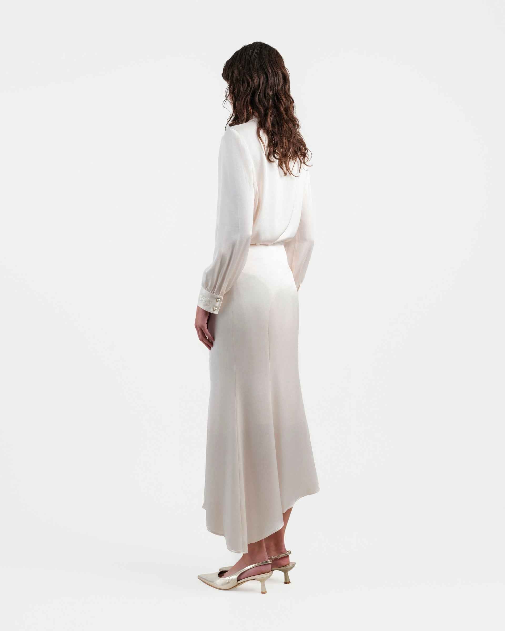 Asymmetrical Hem Fishtail Skirt