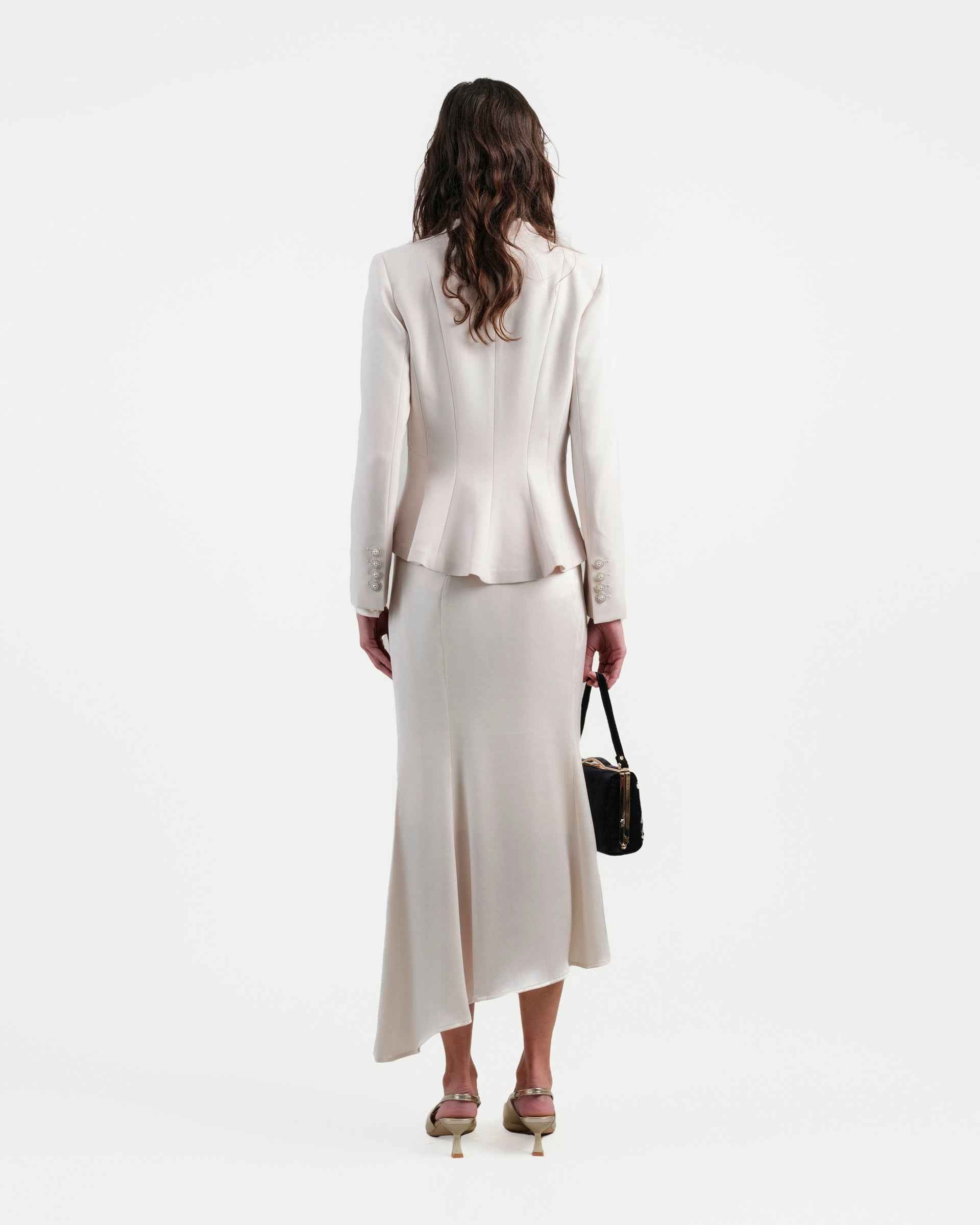 Single-Button Fitted Blazer