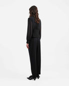 Modern Black Embroidered Blouse