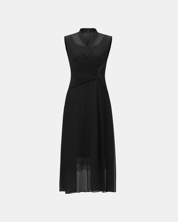 Romantic flowy cinched-waist dress - Sussiland