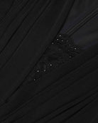Slim-Fit Waist-Cinching Flutter-Sleeve Dress