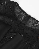 Elegant Waist-Cinching Lace Dress