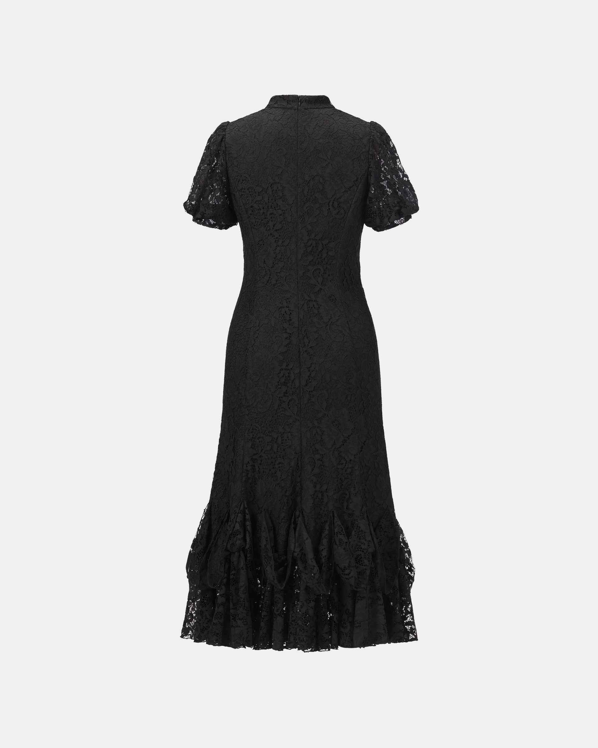 Elegant Lace Dress with Cinched Waist