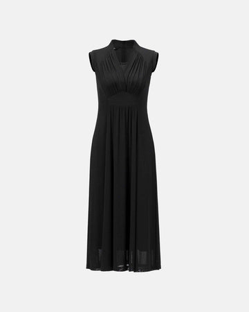 Slim-Fit Waist-Cinching Flutter-Sleeve Dress