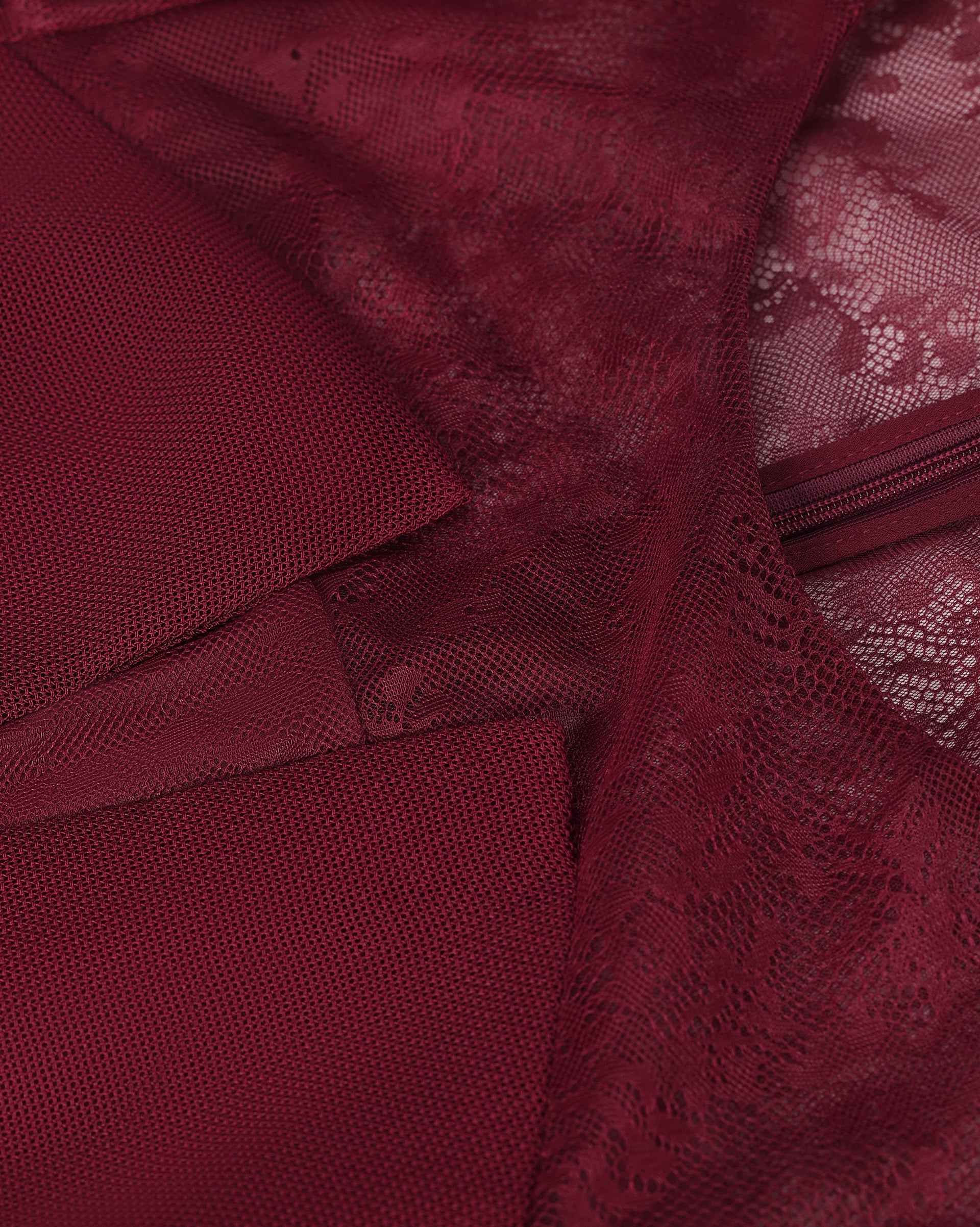 Festive Cinched-Waist Lace Party Dress