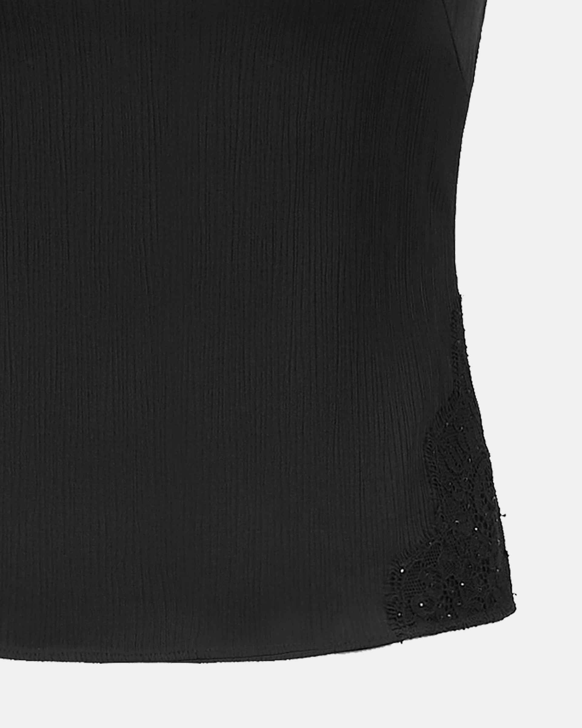 Delicate Lace Cinched-Waist Blouse