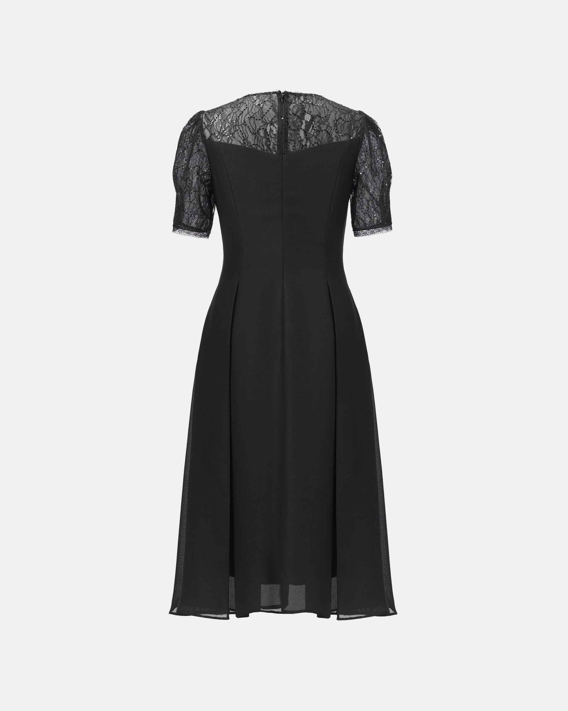 Elegant Waist-Cinching Lace Dress