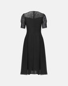 Elegant Waist-Cinching Lace Dress
